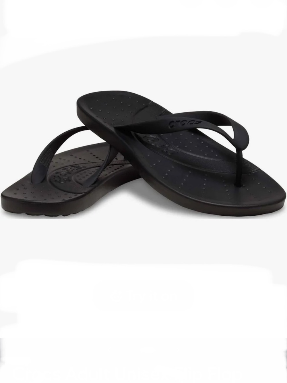 CROCS Classic Flip Black Thong Sandals